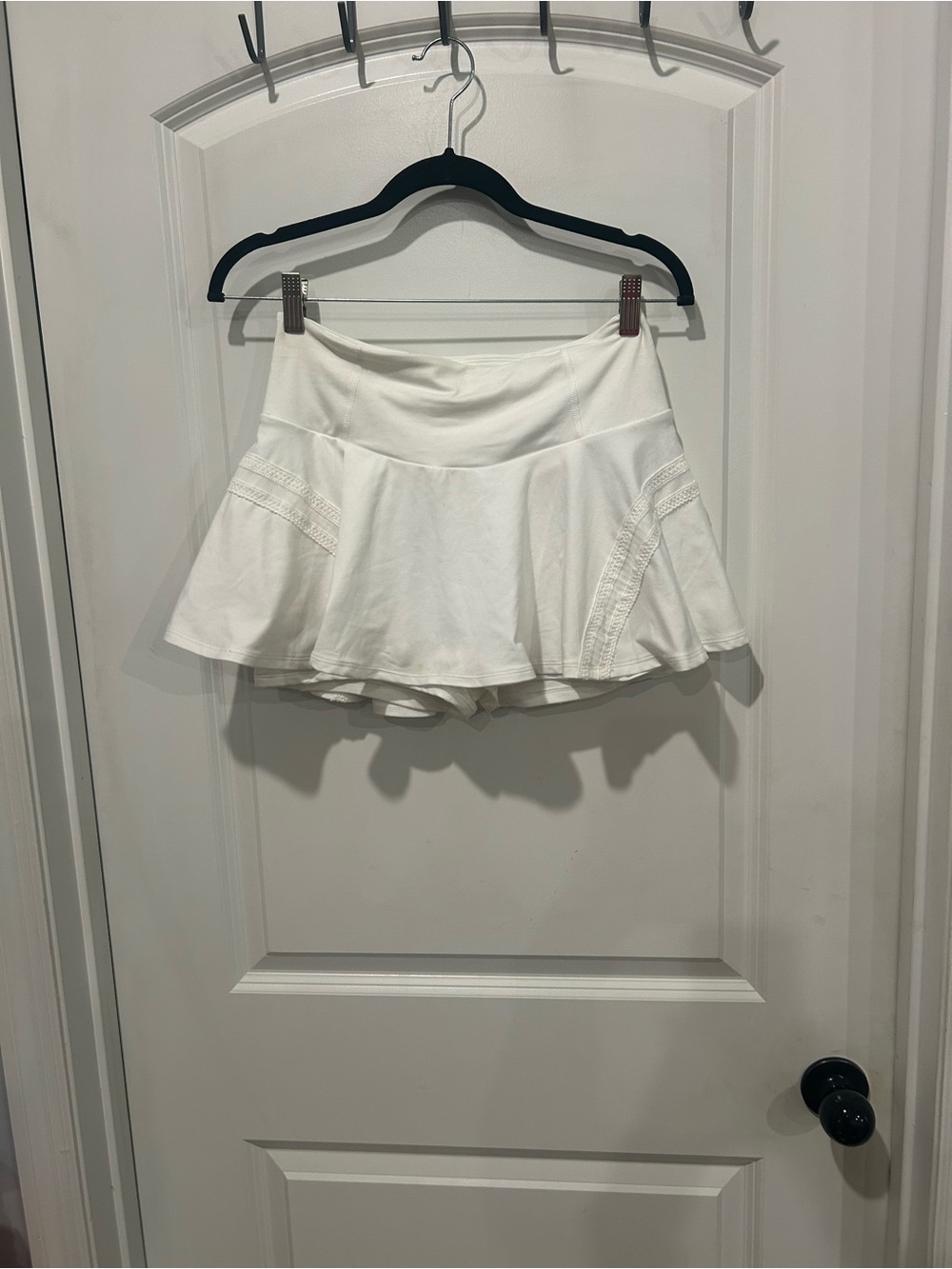 Free People White Active Skort with Built-In Shorts